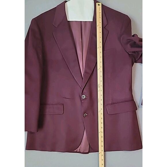 Neiman Marcus Men's Wool Sport Coat Blazer Jacket 44R Purple Plum GUC - Picture 5 of 9